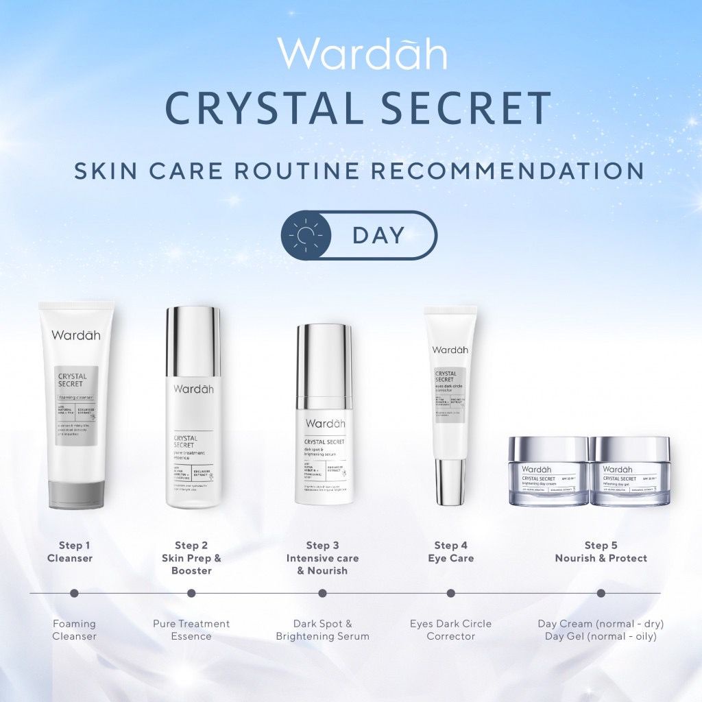 Wardah Crystal Secret Brightening Day Cream &amp; Night Cream 15ml &amp; 30gr