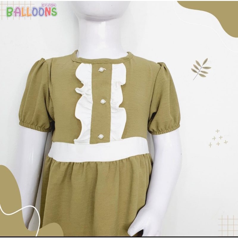 Dress crinkle / dress anak perempuan usia 1-6 tahun