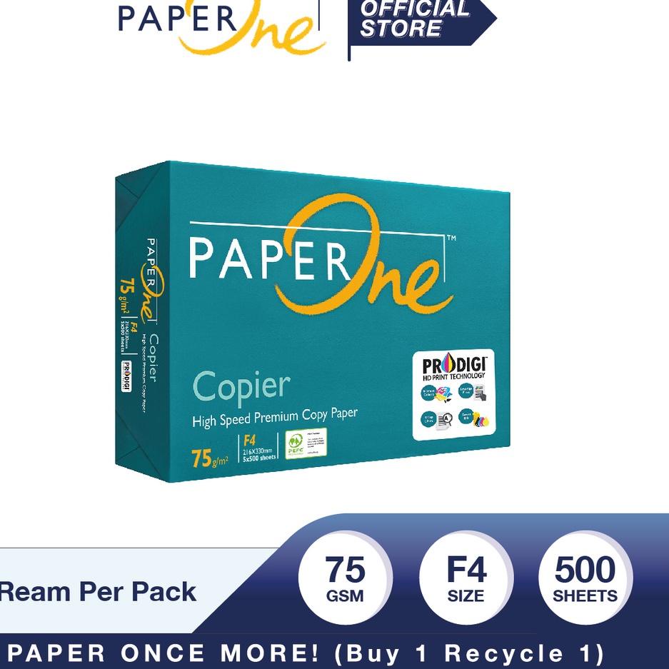 

Special - PaperOne Kertas F4 75gr Copier 1 Rim 500 lembar Kertas HVS F4 Kertas Fotocopy