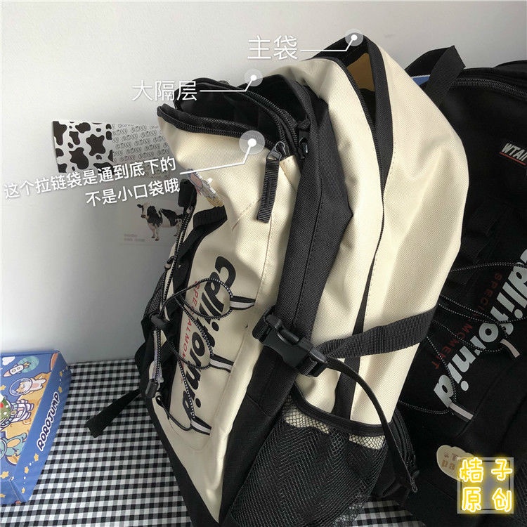 

✳∋✆Sera Diimpor Korea Street Hong Kong Gaya Ransel Wanita Jepang Harajuku Ulzzang Perkakas Ransel Pria SMA Siswa Sekolahnya