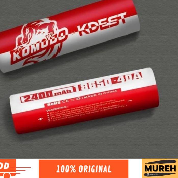 YYY❋ BATERAI KDEST x KOMODO (18650) 2400MaH (HARGA 1 BIJI) ORIGINAL Harga Terjangkau