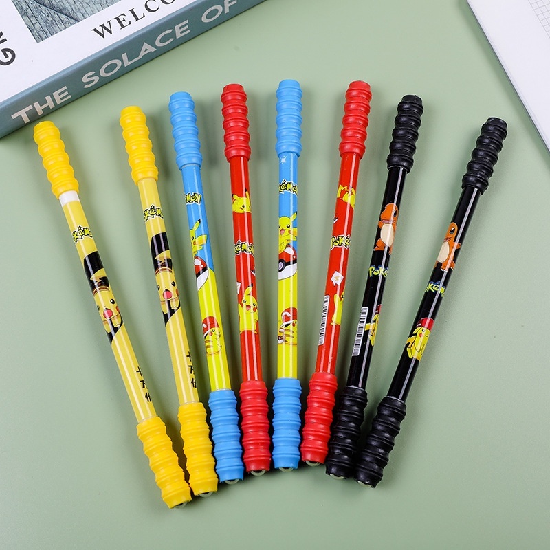 COD ❤️ Pen Puter Spinner Toys/ Spinning Pen/ Pulpen Putar Spinner/ Bolpoin Anti Slip Untuk Anak / Dewasa Anti Stress Rotating Pen Impor Harga Rendah-Bellamy's-New💥 J-Random