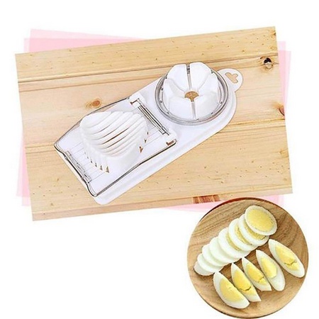 ONLYONE12 Alat Pemotong Telur / Alat Pengiris Telur Rebus Mudah dan Praktis / 2 in 1 Egg Slicer Cutter