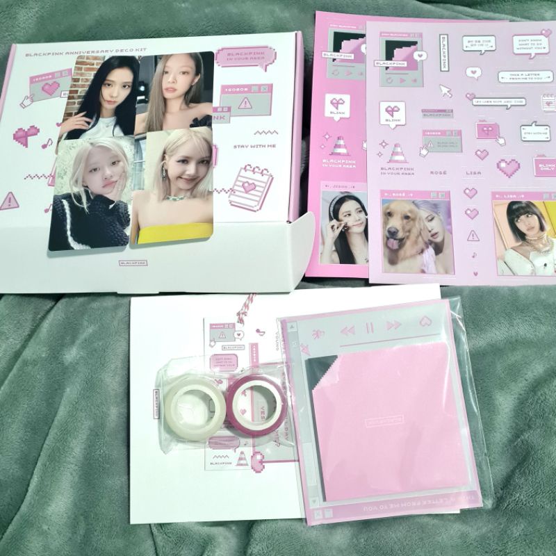 [SHARING]  BLACKPINK 6th Anniversary  - Official Deco Kit 2022 [Photocard / Masking Tape / Sticker s