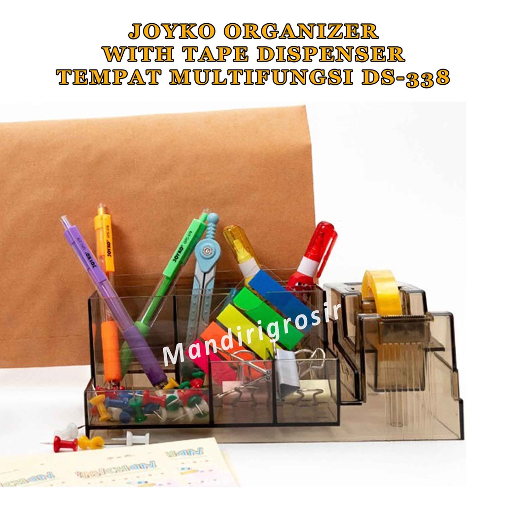 Tempat Alat Tulis * Joyko Pensil Organizer * Transparan * Tempat Multifungsi