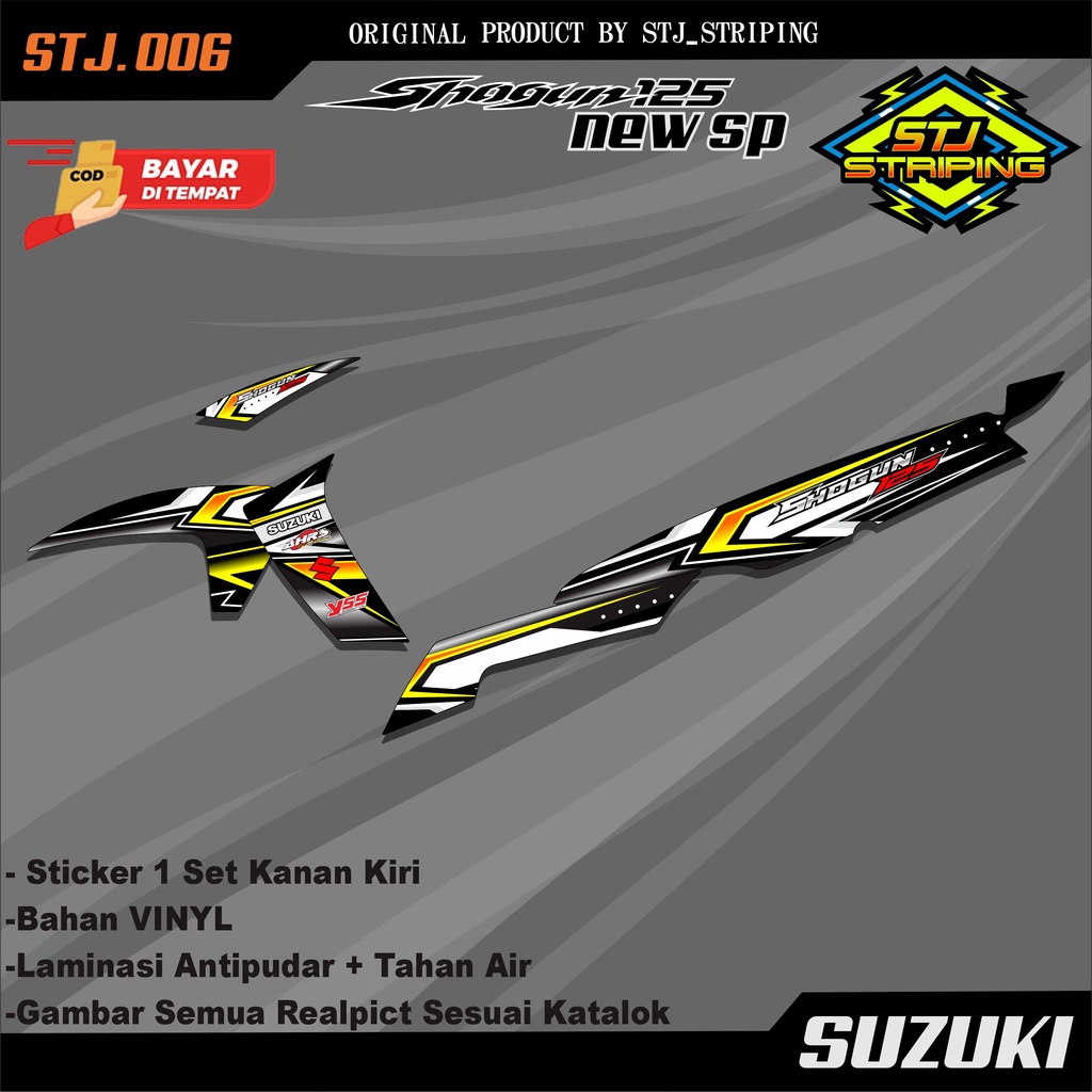 Sticker Striping SHOGUN NEW SP - Stiker Striping  Variasi Motor SHOGUN 125 SP Desain Racing STJ.006