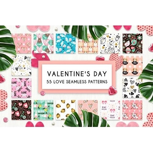 55 Love Seamless Patterns