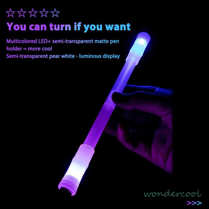 Fidget Pen Putar Dengan Lampu LED Anti slip Untuk Dewasa Anti Stress Spinner Pen-Won