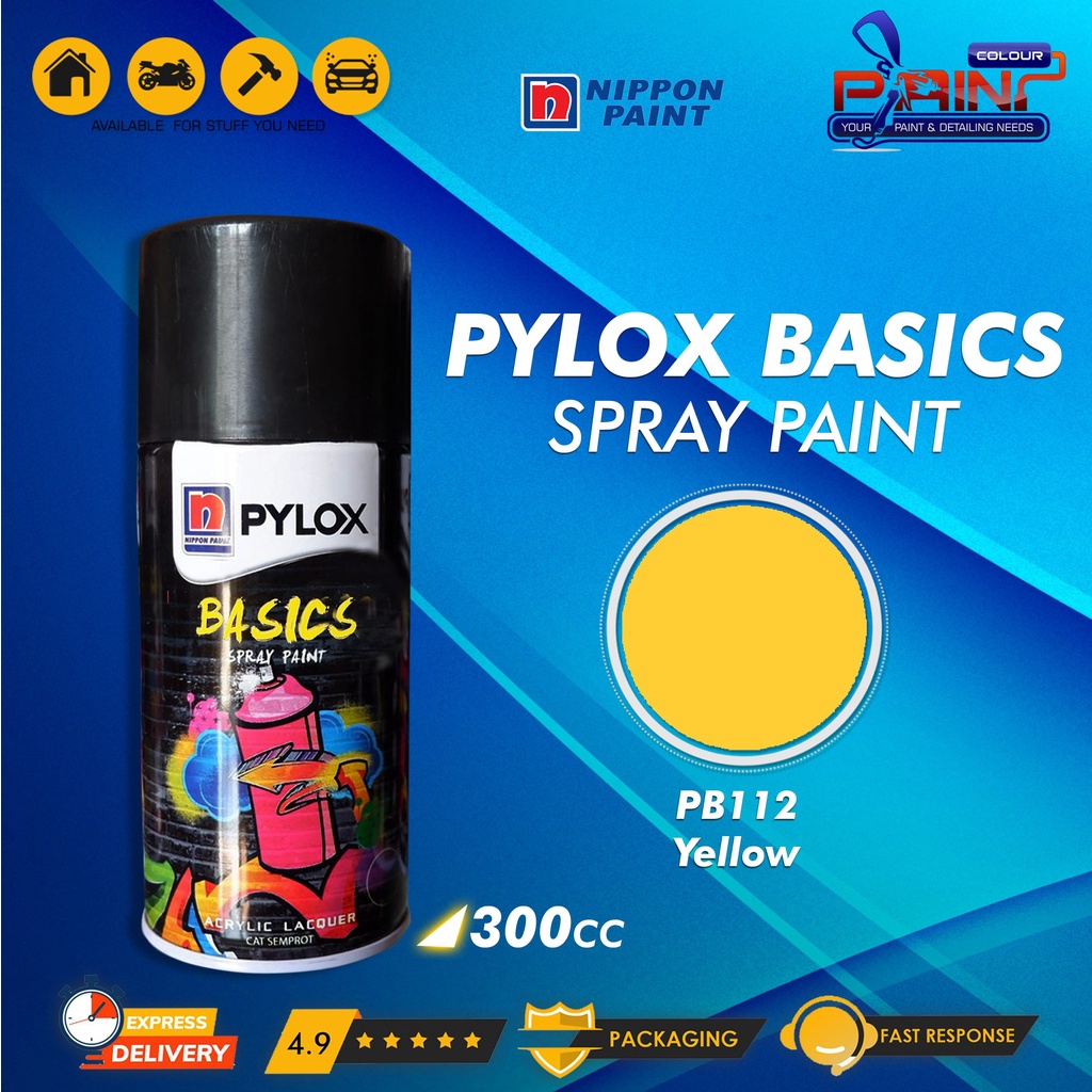 Cat Semprot Nippon Paint PYLOX BASICS 300cc - PB112 Yellow