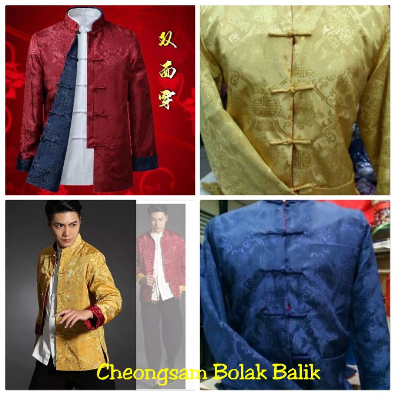 Promo Imlek.. Cheongsam Bolak Balik Pria