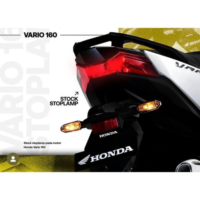 Mika smoke Stoplamp belakang Vario 160 Anti pecah