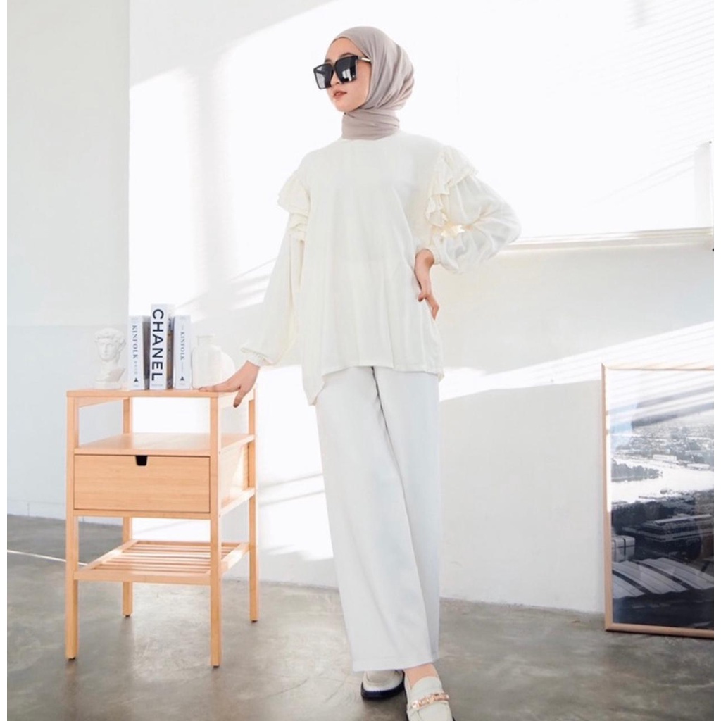 Blouse Atasan Wanita Kekinian Alesha Jumbo Oversize LD 120 Atasan Remaja OOTD Hangout 2022 Terbaru Bisa COD