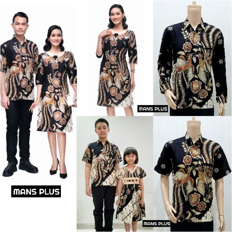 Dress Batik Modern Jumbo 4L-5L Tunik Big Size Lengan ¾ Terusan Seragam Batik Kantor Wanita MOR