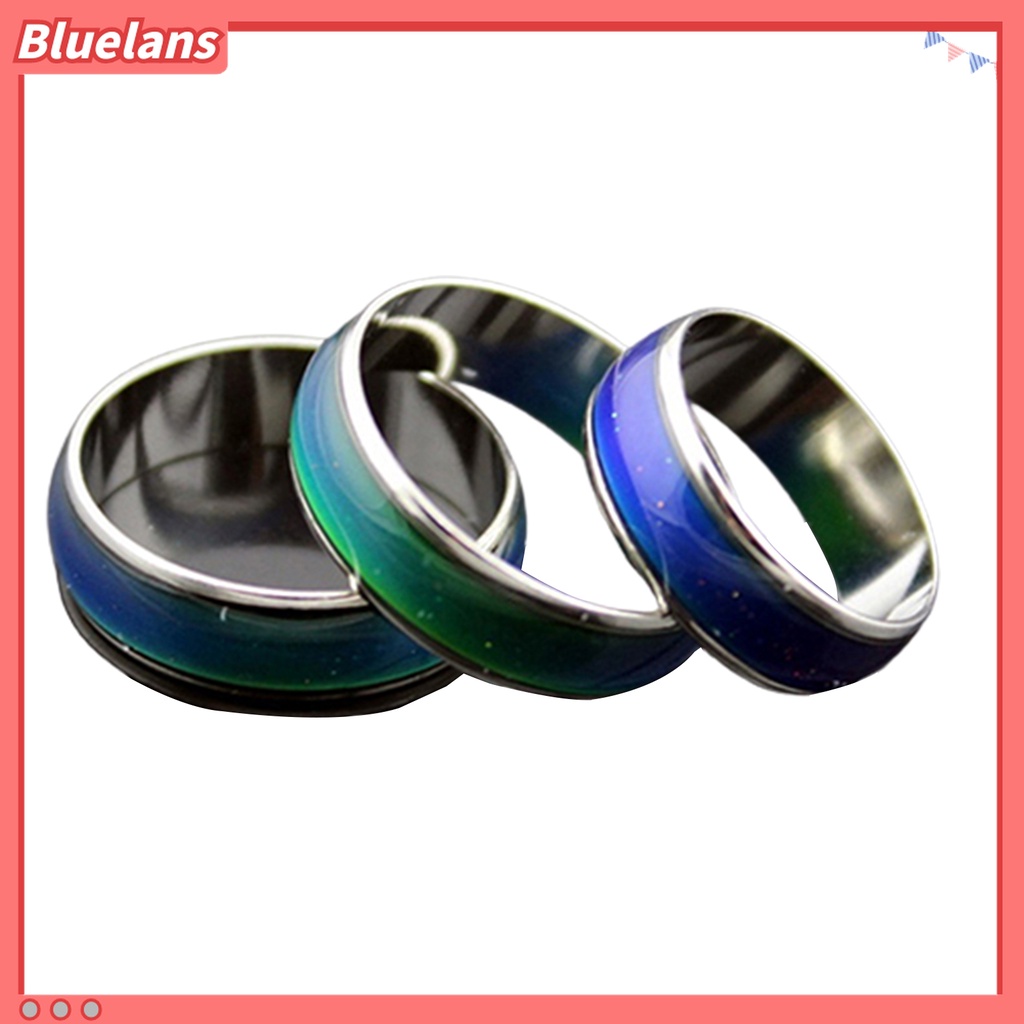 Cincin Jari Pria / Wanita Dapat Berubah Warna Sesuai Mood Suhu Untuk Pesta / Club / Kencan