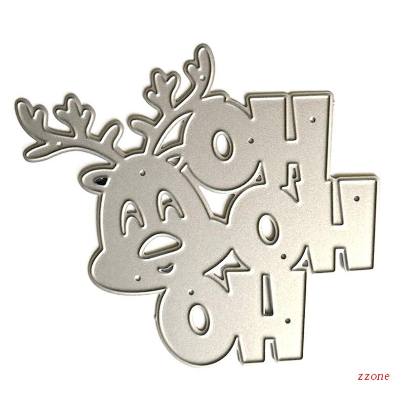 Cetakan Stensil Cutting Dies Motif Ho Ho Ho Ho Ho Bahan Metal Untuk Scrapbook / Craft DIY / Kartu