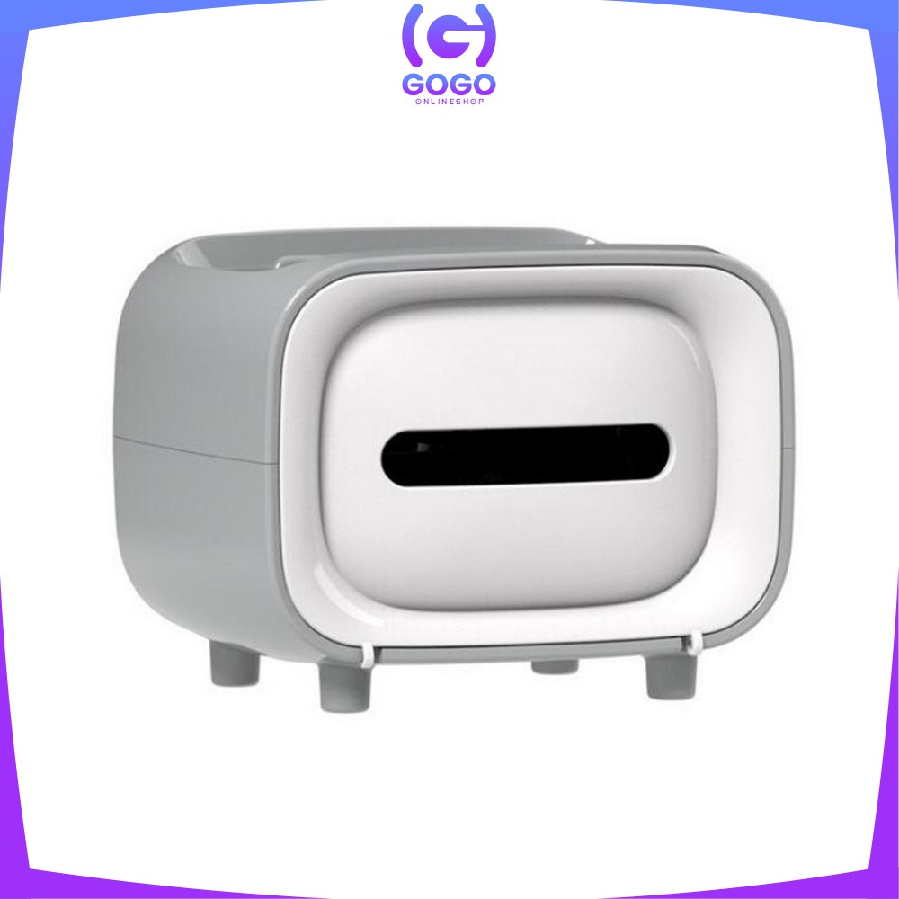 GOGO-C417 Kotak Tisu Serbaguna Bentuk TV Tempat Tisu Smartphone Holder / Tissue Box Multifungsi / Storage Box Organizer Phone Holder