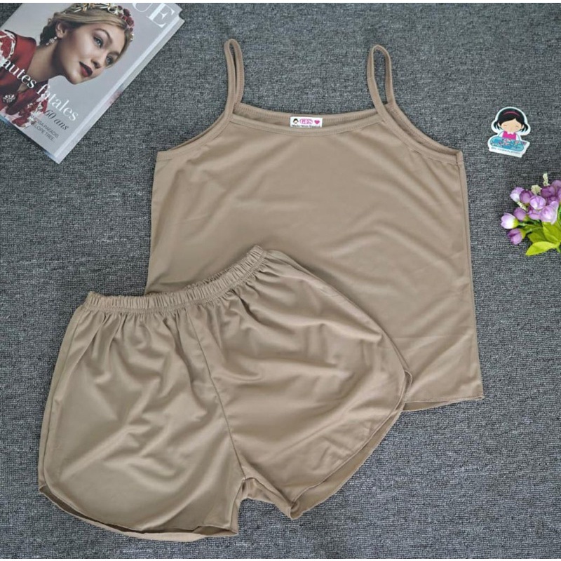 BEFAST - ZFS OOTD Setelan KION / MEYIN SLEEP PIYAMA JERSEY SET / Oneset Wanita Keluaran Terbaru / Set Atasan Tanktop Polos+Celana Pendek Polos / Pakaian Tidur Wanita / Setelan Polos Kekinian Wanita Remaja ABG / Fashion Santai Wanita / Setelan Termurah