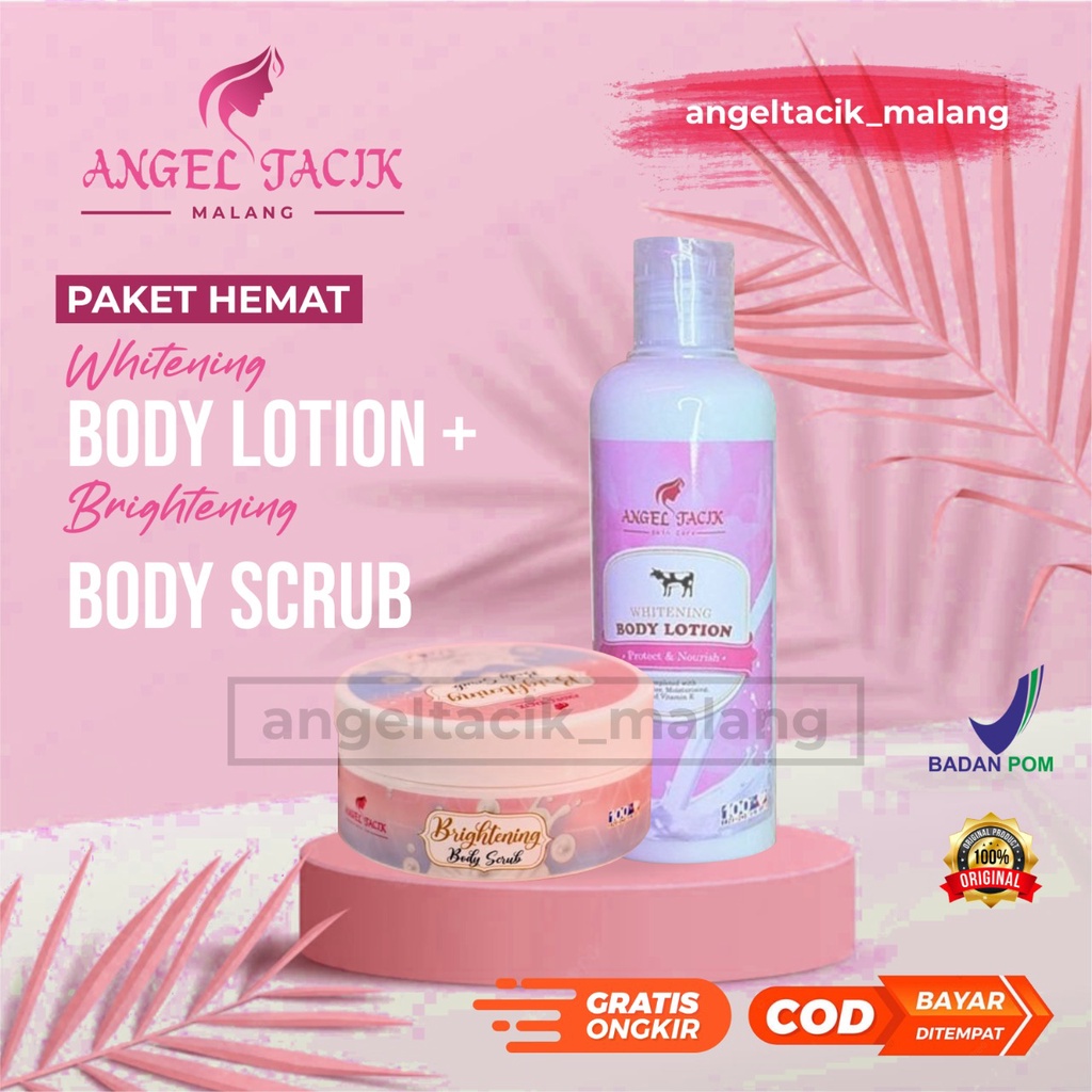 Jual PAKET BODY CARE /BODY SCRUB LOTION ANGEL TACIK ORIGINAL BPOM 100 