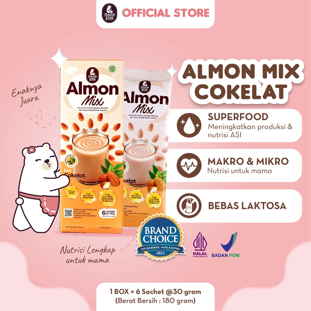 Mama Bear Almon Mix | Pelancar Asi Extra Daun Katuk