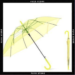 CMRPYGTK - Payung Transparan Kuning / Payung Cantik Warna Warni Transparan / Payung Standar / Payung