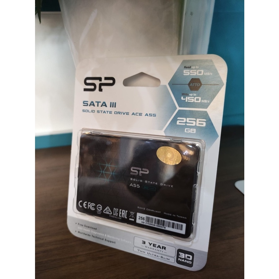 SSD SP 128GB 256GB 512GB 1TB 2TB SILICON POWER SATA III A55 2.5"