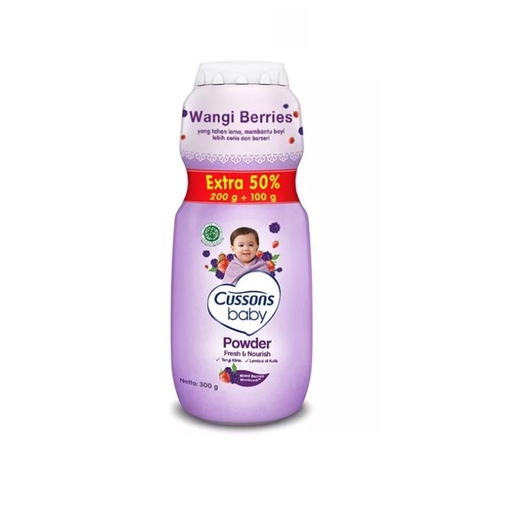 Cussons Baby Powder Bedak Tabur Bayi Lembut dikulit &amp; Wangi Tahan Lama