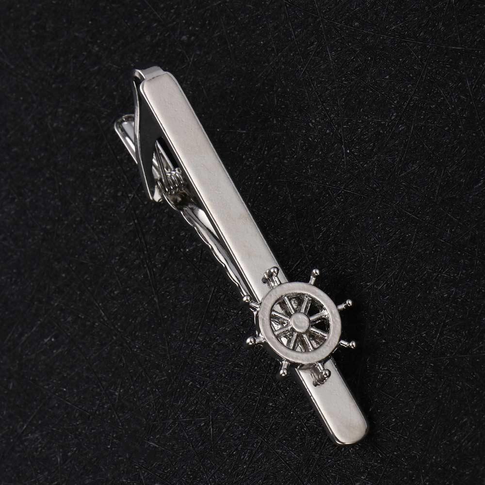 Agustina Rudder Tie Clip Kreatif Gentleman Gift Tie Pin Fashion Perhiasan Berlapis Emas Klip Jepit