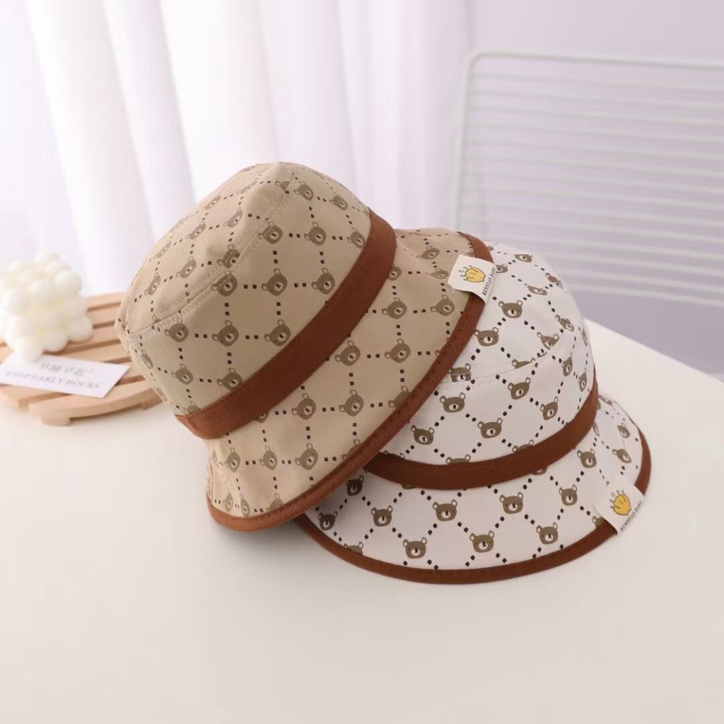 COD- Topi baseball dan Bucket hat anak laki laki usia 1-5 tahun / topi premium anak laki laki motif MINI BEAR