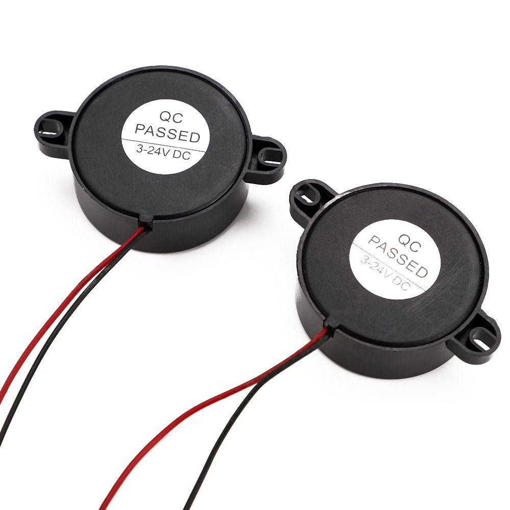 Solighter 2pcs Alarm Buzzer Elektronik Mini3015Suara Alarm Suara23 * 12mm/42 * 16mm Nada Konstan