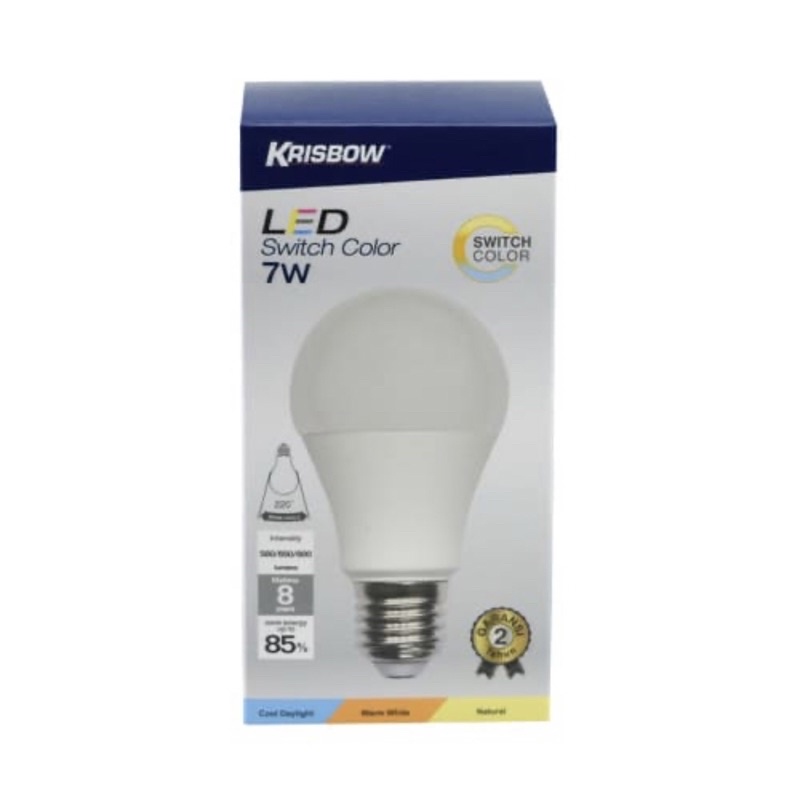 KRISBOW BOHLAM LAMPU LED 7, 9 WATT MULTICOLOR/ACE BULB LED 7W SWITCH COLOR/ACE BOHLAM LED 3 WARNA/ACE BULB 3 WARNA