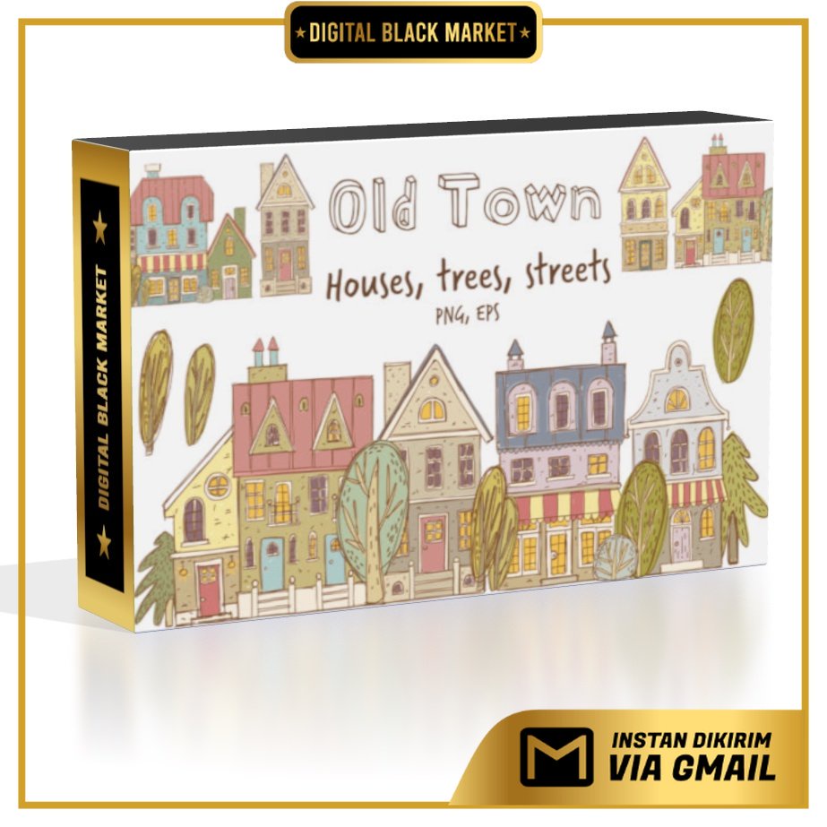 Old Town Clipart Collection