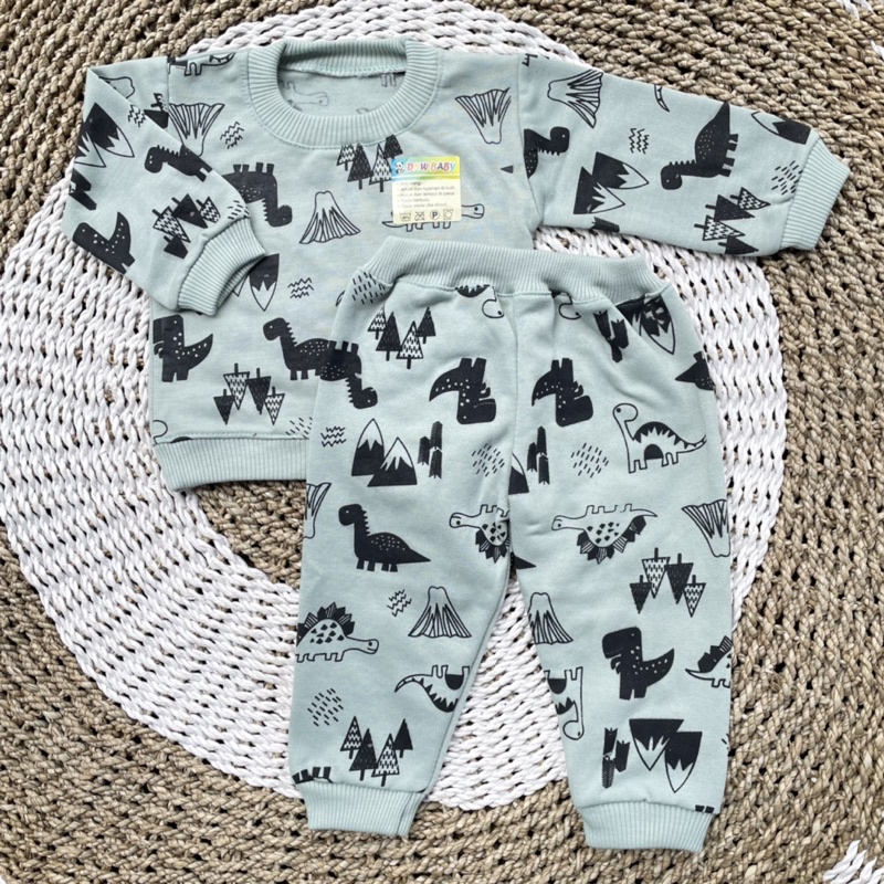 PROMO 7.7 Setelan Baju Bayi Oblong Bayi Baju Bayi Lengan Panjang Celana Panjang Bayi Baju Hangat Bayi Joger BayiDNW BABY