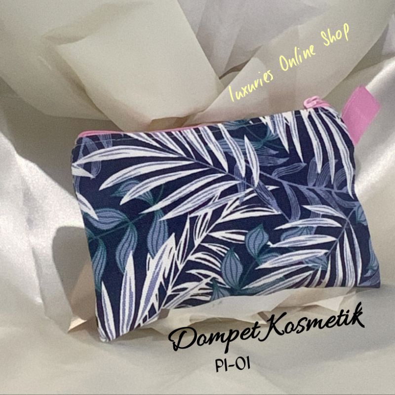 LX POUCH KANVAS POUCH KOSMETIK WANITA DOMPET SERBA GUNA PI-01