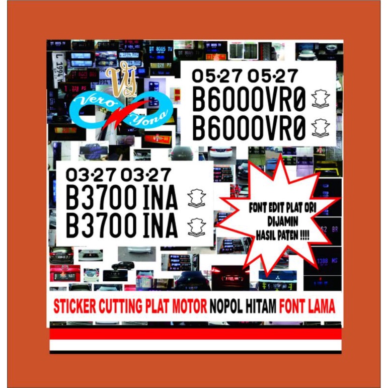 Jual Sticker Plat Motor Type Font Lama Shopee Indonesia