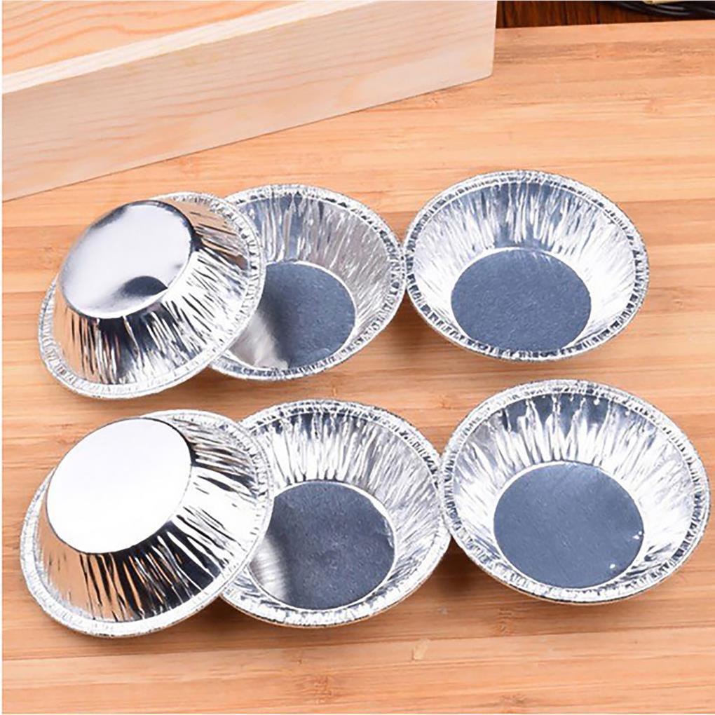 250buah Cetakan Cup Cupcake Aluminium Foil Sekali Pakai Egg Tart Mold DIY Craft Serbaguna Ringan Cetakan Muffin Toko