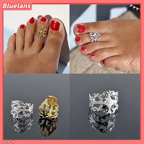 Bluelans Women Fashion Hollow Adjustable Beach Jewelry Open Toe Ring Gifts