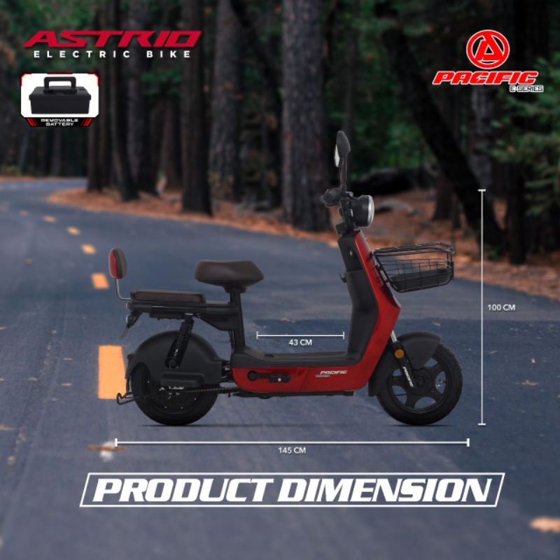 SEPEDA LISTRIK PREMIUM PACIFIC ASTRIO - ELECTRIK BIKE