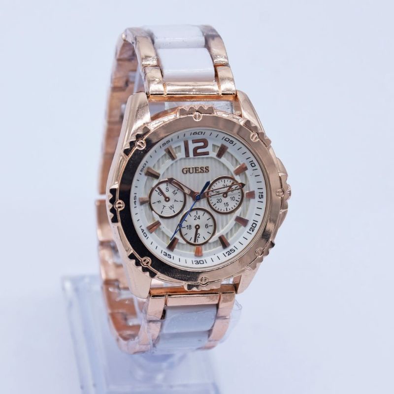 Jam Tangan Guess Fashion Rantai Pria Wanita Terlaris Kasual Big Sale