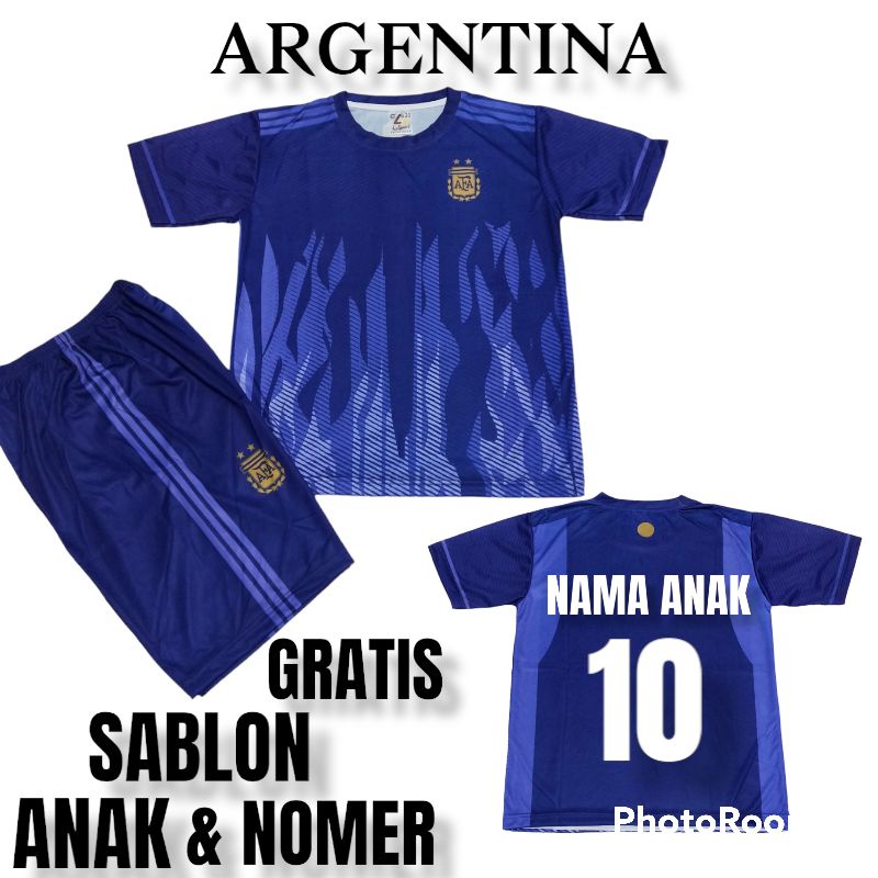 JERSEY RONALDO AL NASR/SETELAN BAJU BOLA ARGENTINA PIALA DUNIA QATAR UMUR 5-12THN GRATIS SABLON NAMA DAN NOMER