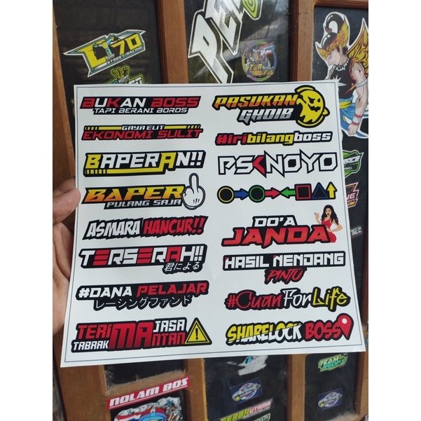 

Stiker Pack Kata kata / Stiker Viral / Stiker Terbaru / Stiker Racing / Stiker Hologram / Stiker Hitz