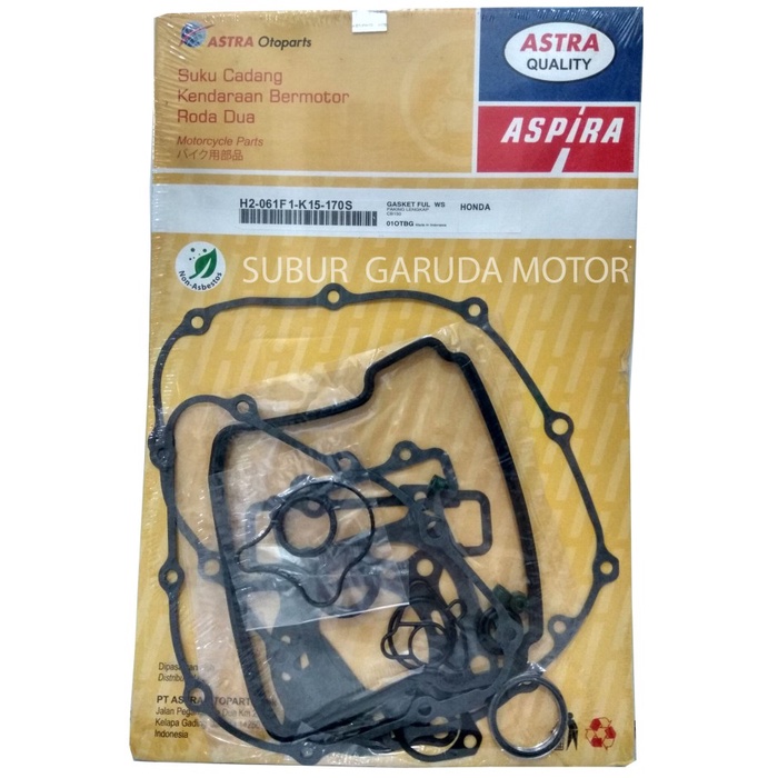 PAKING GASKET FULL SET CB 150 R CBR NEW MERK ASPIRA KUALITAS ORISINIL