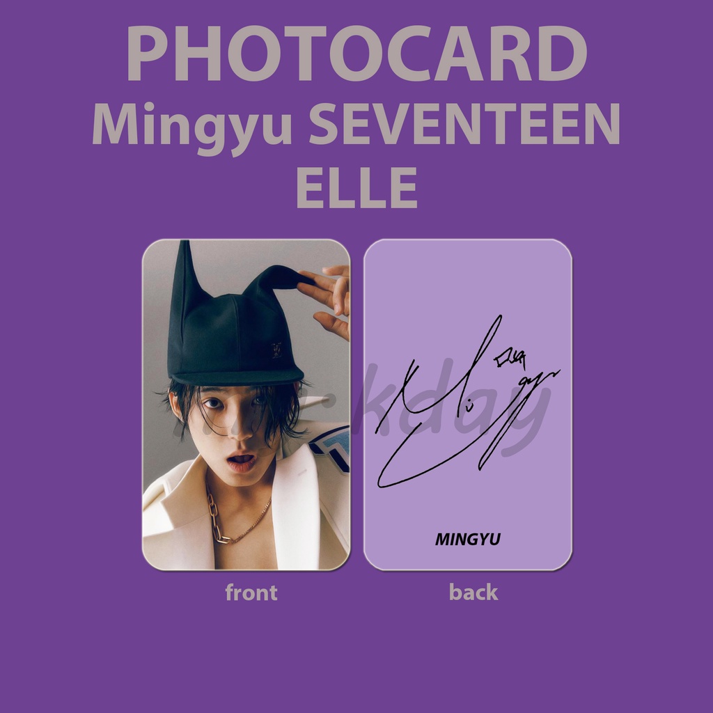 PC-1046, Unofficial Photocard Mingyu SEVENTEEN ELLE 2 sisi
