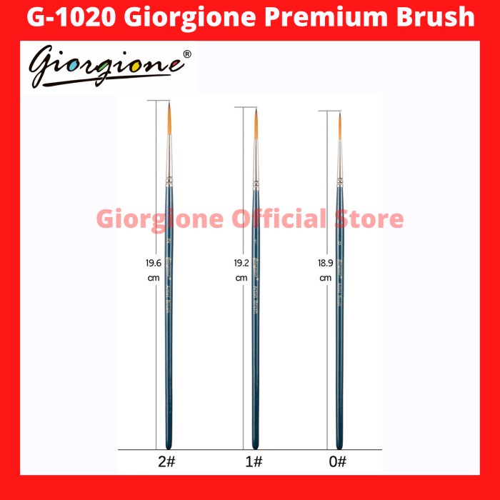 

Produk Unggulan G-1020 Giorgione Liner Brush Kuas Lukis Round Tipis Water Color 0 1 2 Hemat