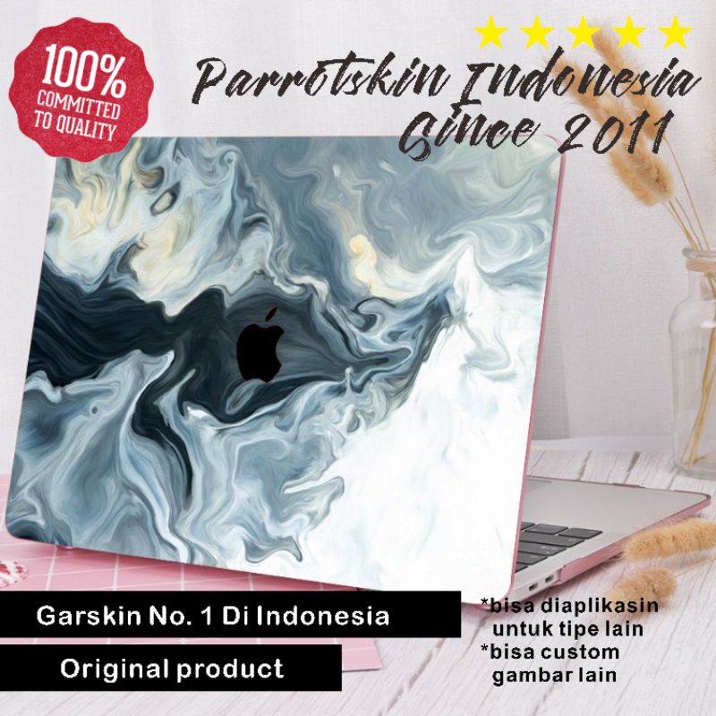 Skin Garskin Sticker Stiker Laptop Asus Acer Hp Macbook Lenovo Infinix Redmibook dll Premium All tipe case BLACK MARBLE SMOKE