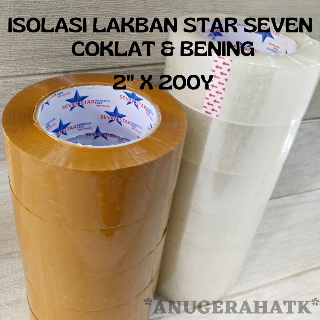 

Lakban Isolasi Jumbo Bening / Coklat 2"x 200 yard (Jamin Rekat & Tebal) Real