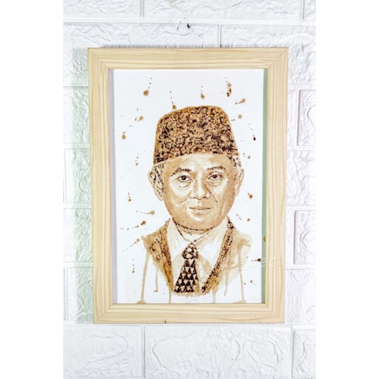 

jasa lukis sketsa wajah dari 100% ampas kopi