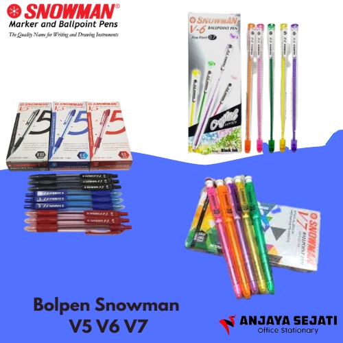 

Bolpen Snowman V5 V6 V7 | Perlusin (Isi12pcs)