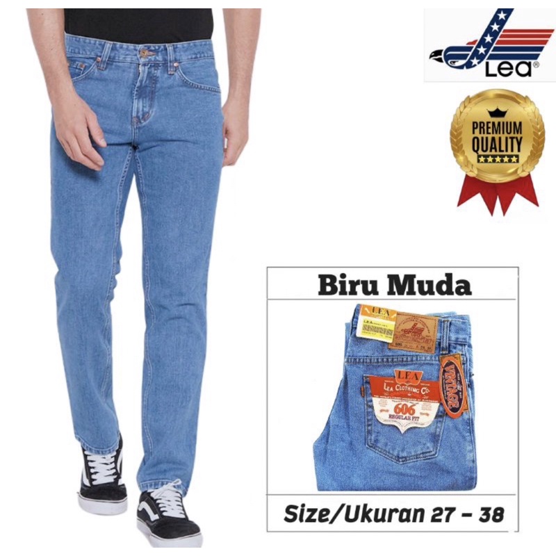 Celana Jeans Standar Pria Premium 606/ Jeans Reguler pria Panjang