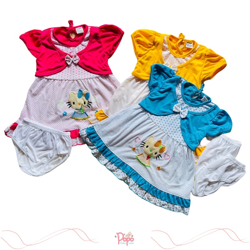 Rok/Dress/Terusan Bayi (1 set dgn celana dalam)