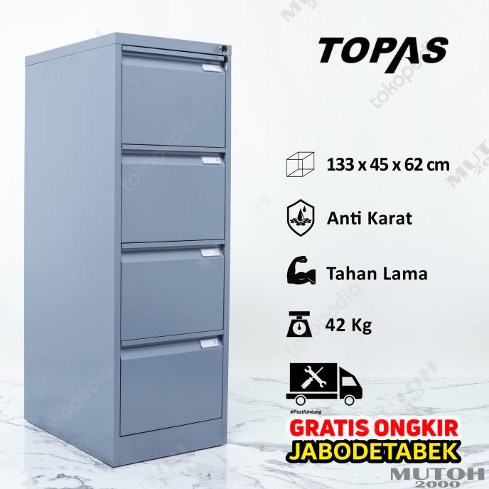 

TERLARIS FILING CABINET FILLING KABINET TOPAS DCS-003 - 4 SUSUN 4 LACI BERKUALITAS